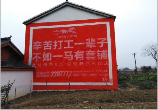 临武一马光彩墙体广告