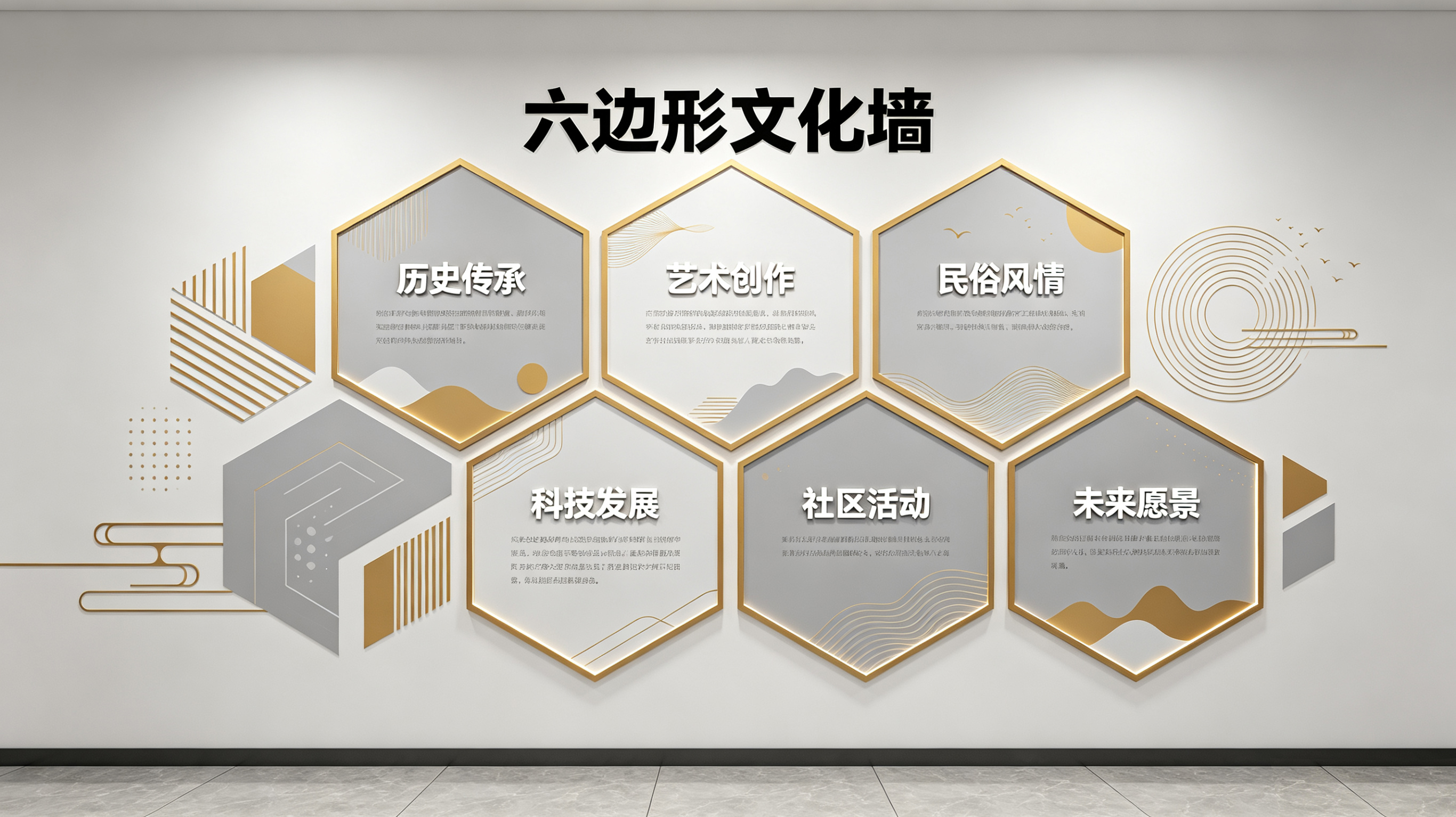 临武企业文化墙 | 六边形信息美学